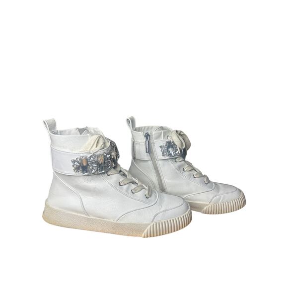 Karl Lagerfeld PARIS Women's Jeren High-top Sneakers Women's 6.5 Embellishments - Picture 1 of 6